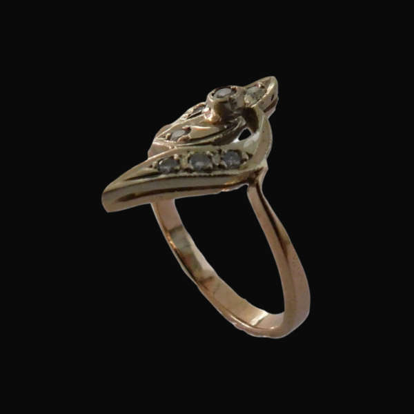 ANILLO DISEÑO FLOR CON CRISTALITOS D.