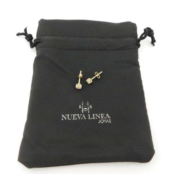 Pendiente Plaque Oro Circonita nº 1 (dabra)