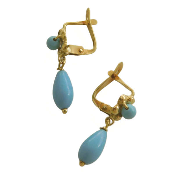 PENDIENTES PIEDRA CELESTE
