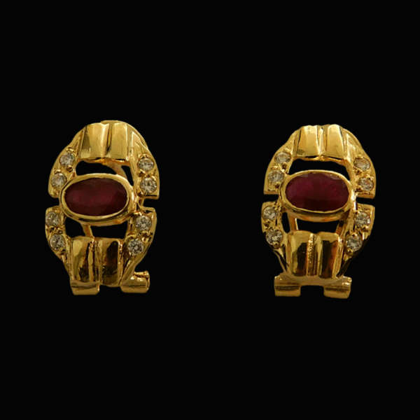 PENDIENTES PIEDRA ROJA