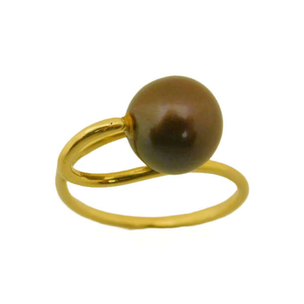 ANILLO CON PIEDRA MARRON