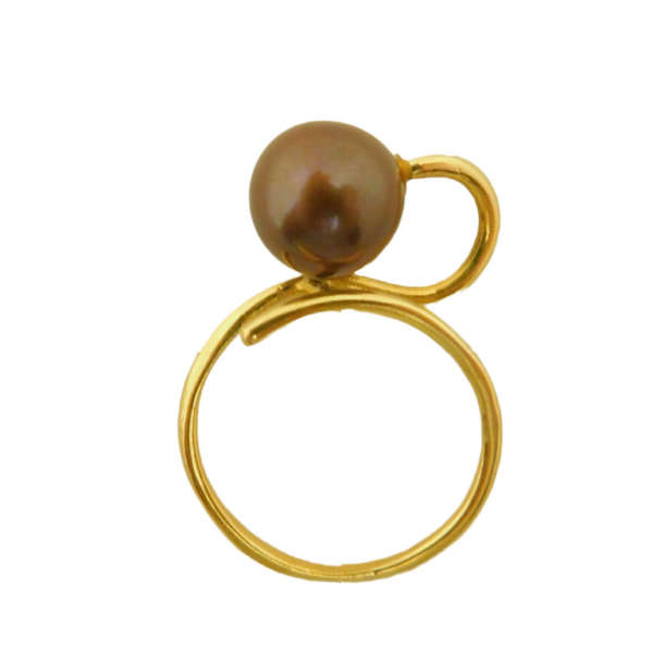 ANILLO CON PIEDRA MARRON