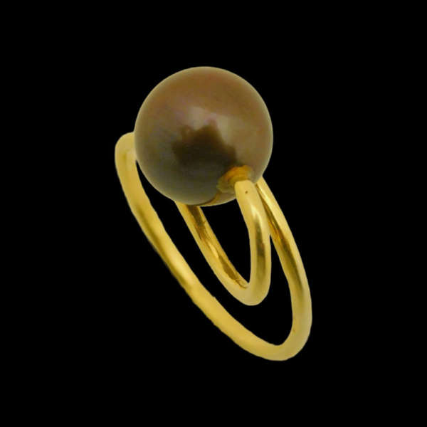 ANILLO CON PIEDRA MARRON