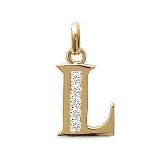 Colgante letra L, chapado en oro (Dabra)