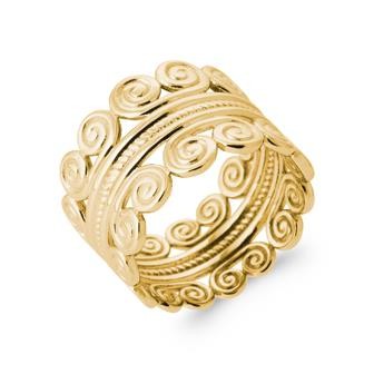 ANILLO PLAQUE ORO 750. 3 MICRAS TALLA-14 (DABRA)