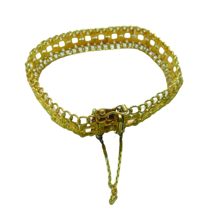 PULSERA ANCHA CUADRADOS