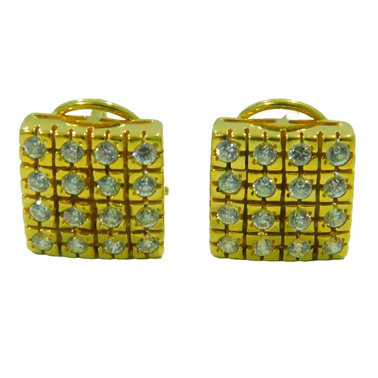 PENDIENTES APLIQUE RECTANGULAR CIRCONITAS