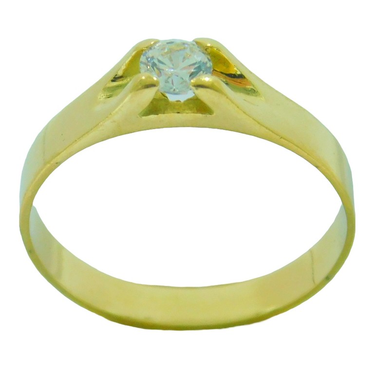 ANILLO SOLITARIO LABRADO LATERAL