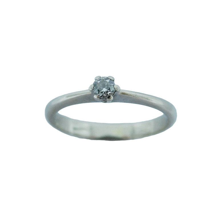 ANILLO TIPO SOLITARIO ORO BLANCO