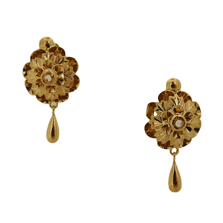 PENDIENTES DISEÑO FLORAL