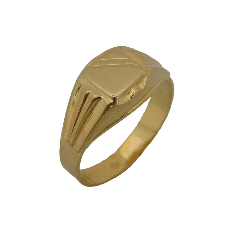 ANILLO TIPO SELLO TALLADO FINO