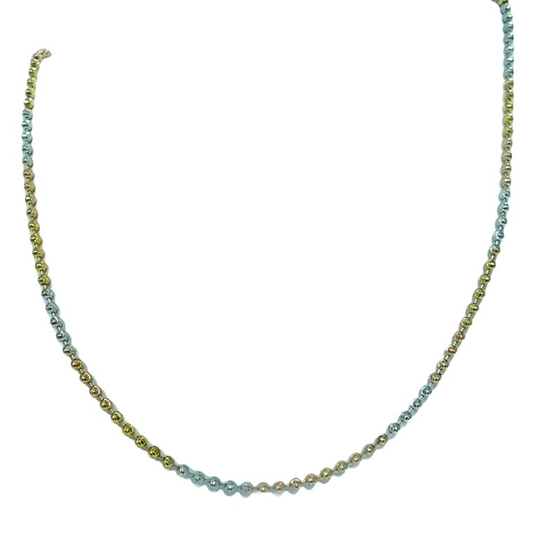 CADENA BOLITAS BICOLOR 50CM