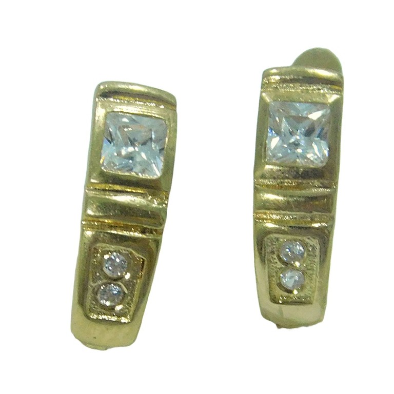 PENDIENTES CIERRE CATALAN RECTANGULAR
