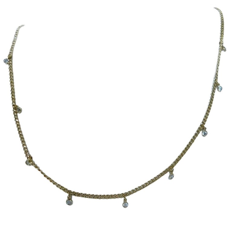 GARGANTILLA ORO ROSA CON APLIQUES