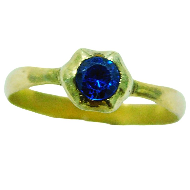 ANILLO FINO CIRCONITA AZUL CENTRAL