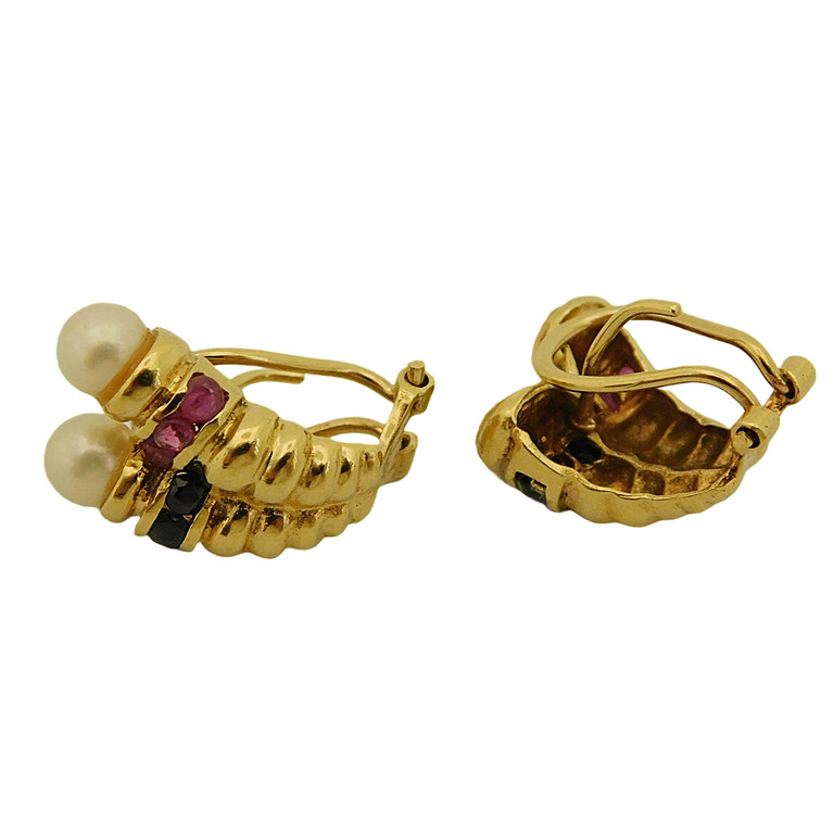 PENDIENTES CON PERLA 3 PENDIENTES CON PERLA