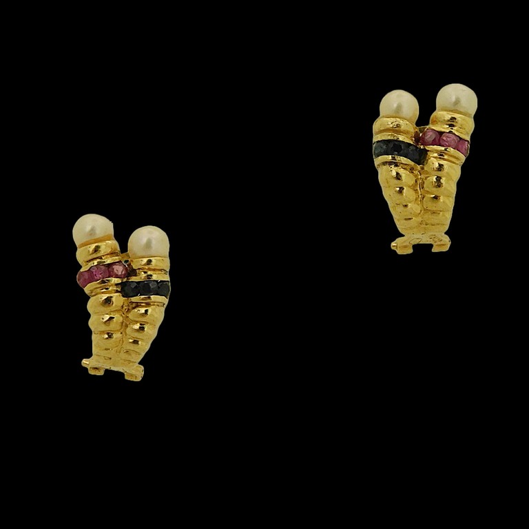 PENDIENTES CON PERLA 4 PENDIENTES CON PERLA