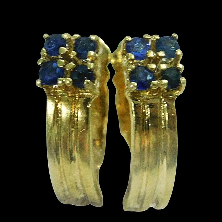 PENDIENTES CIERRE CATALAN APLIQUE CON MINI CIRCONITAS AZUL OSCURO 4 PENDIENTES CIERRE CATALAN APLIQUE CON MINI CIRCONITAS AZUL OSCURO