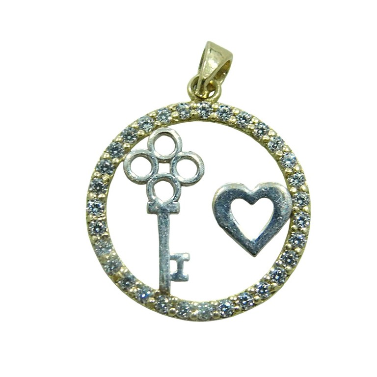 COLGANTE LLAVE Y CORAZON