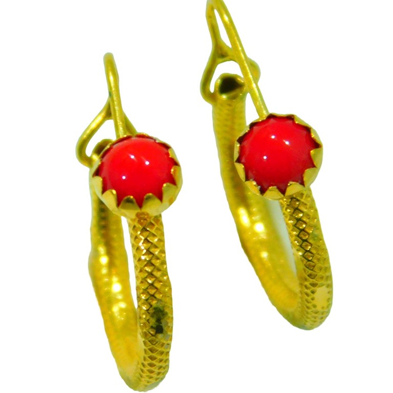 MINI ARGOLLAS PIEDRA CORAL