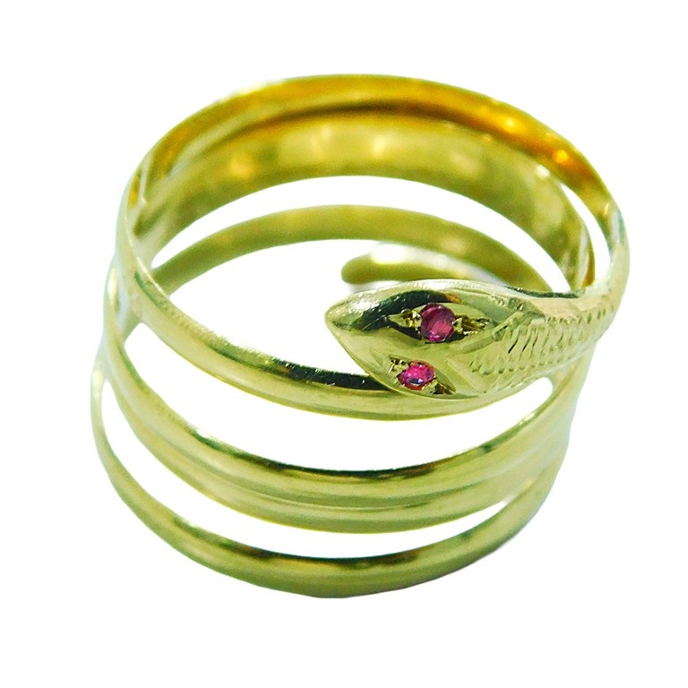 ANILLO SERPIENTE ENROSCADA