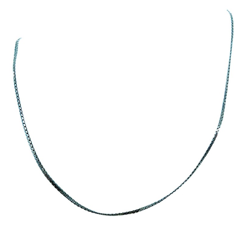 CADENA ORO BLANCO APLANADA