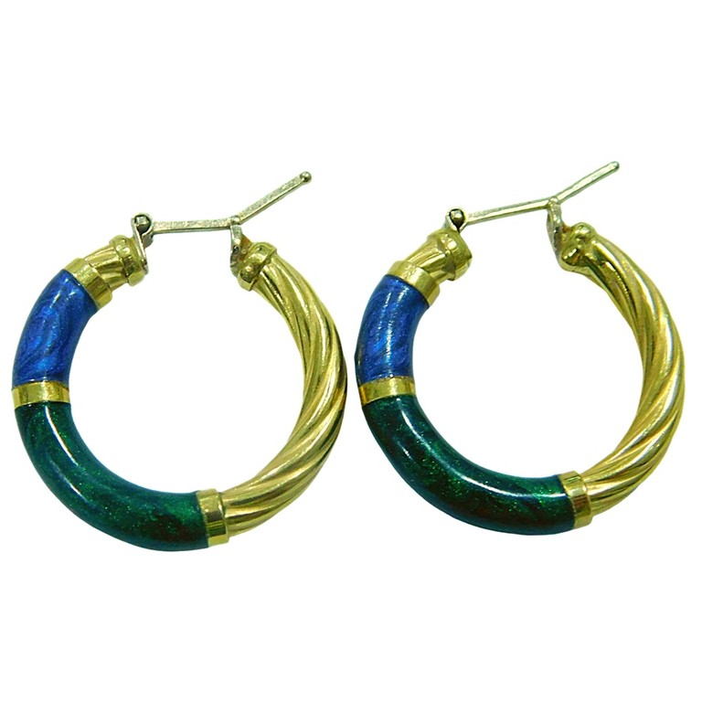 AROS LACADOS AZULES Y VERDES