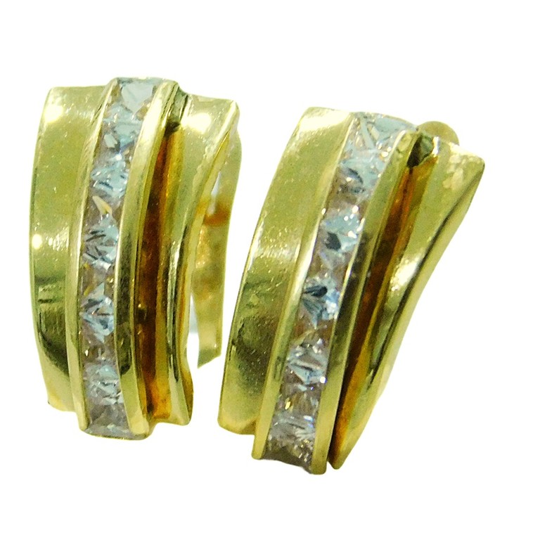 PENDIENTES  CIERRE CATALAN RECTANGULARES RISTRAS CIRCONITAS