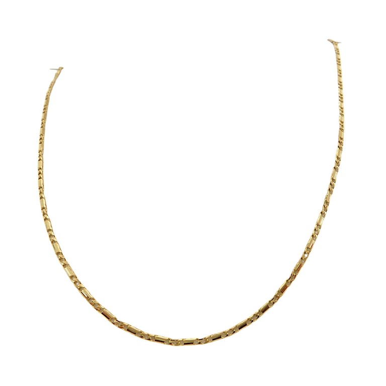 CADENA PLANA BARBADA CON CALABROTE 50CM