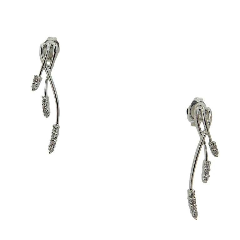 PENDIENTES ORO BLANCO