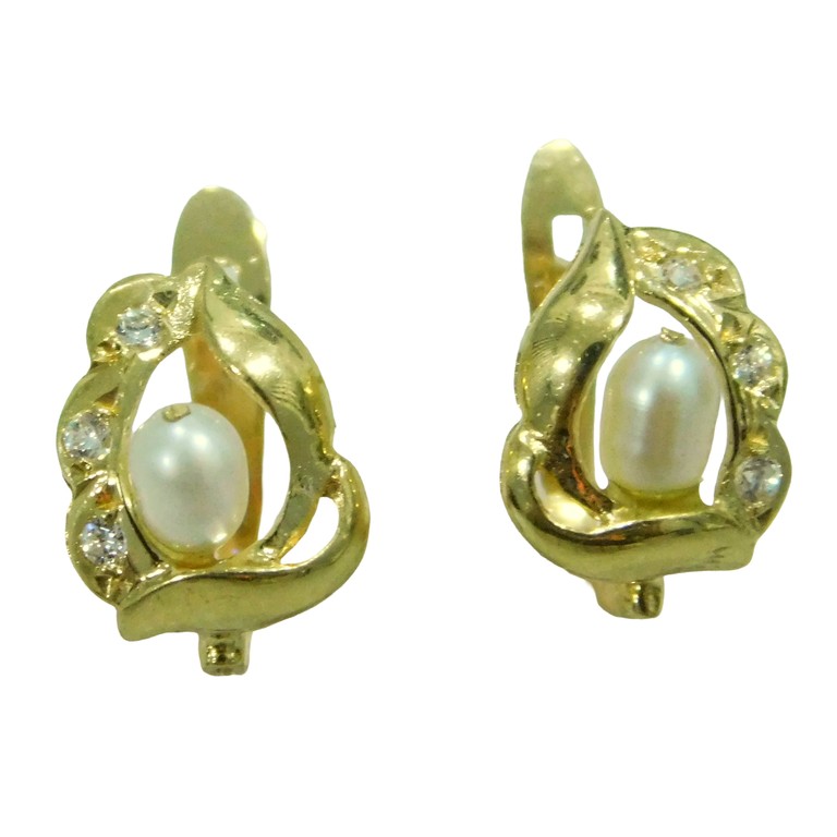 PENDIENTES MADRE PERLA Y CIRCONITA