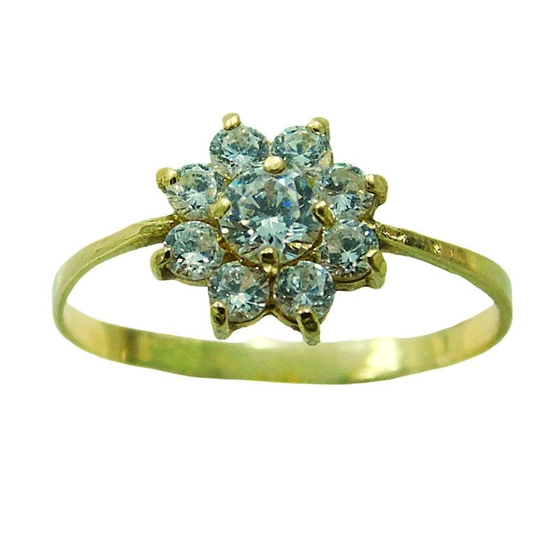 ANILLO APLIQUE FLORAL CIRCONITAS