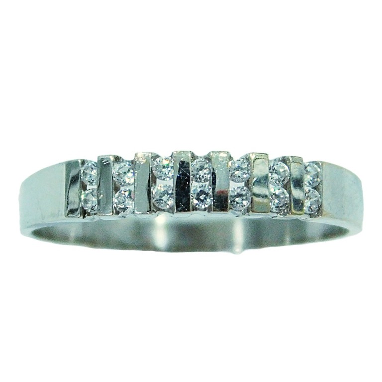 ANILLO ORO BLANCO CIRCONITAS