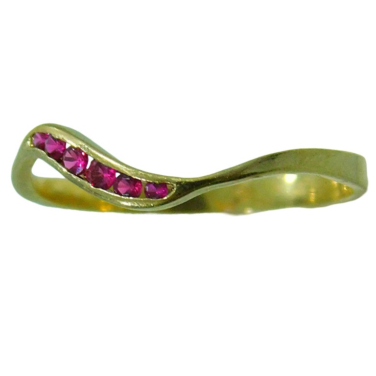 ANILLO ONDA CENTRAL CIRCONITAS ROJAS