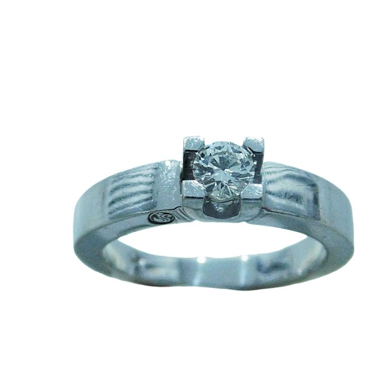 ANILLO ORO BLANCO SOLITARIO MOISSANITE