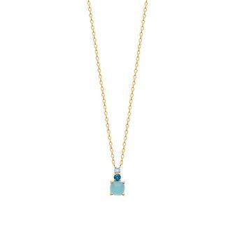 COLLAR PLAQUE ORO 750. 3 MICRAS 45 (DABRA)