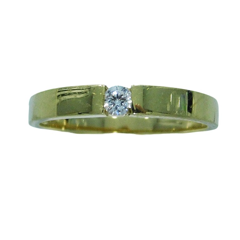 ANILLO TIPO SOLITARIO APLANADO
