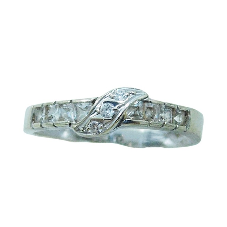 ANILLO FINO ORO BLANCO CIRCONITAS