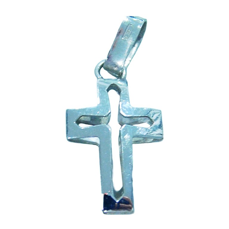 COLGANTE CRUZ ORO BLANCO