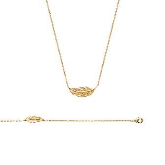 Pulsera plaqué oro pluma (Dabra)