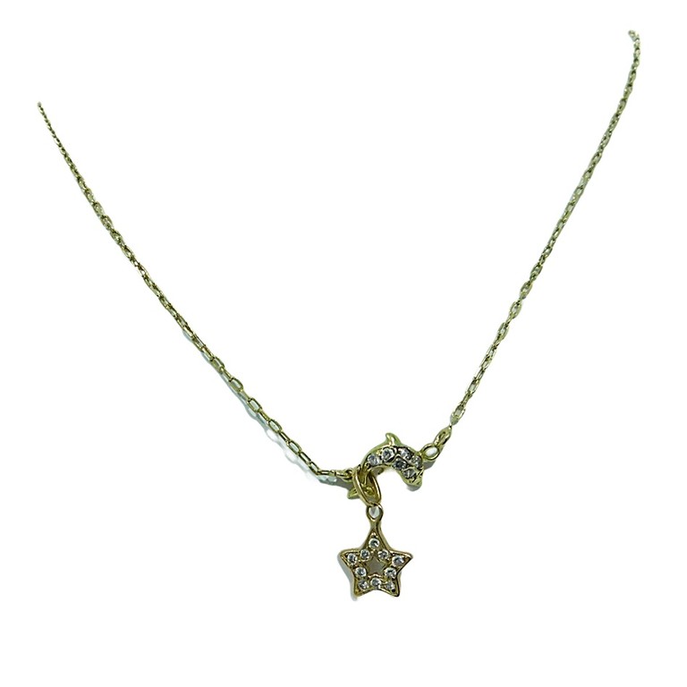 GARGANTILLA CLASICA APLIQUE DELFIN CON ESTRELLA