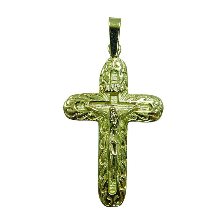 COLGANTE CRUZ CRISTO EN RELIEVE 50MM
