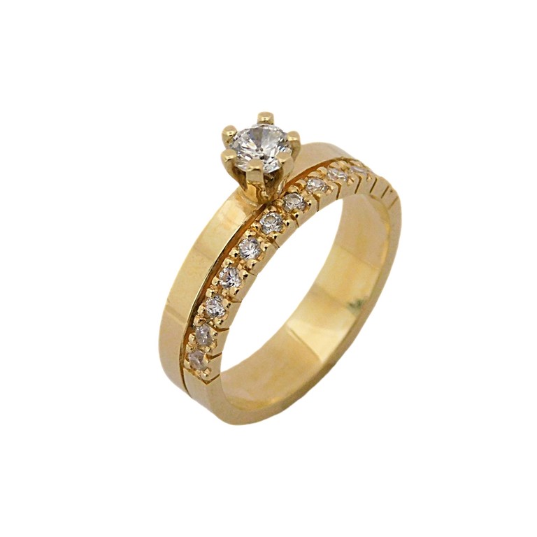 ANILLO SOLITARIO CON CIRCONITAS