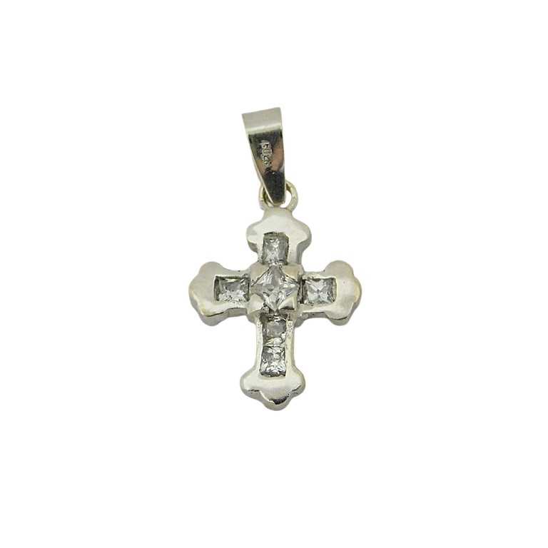 COLGANTE CRUZ ORO BLANCO