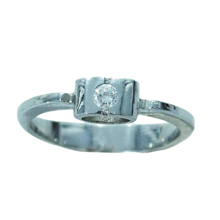 ANILLO ORO BLANCO TIPO SOLITARIO