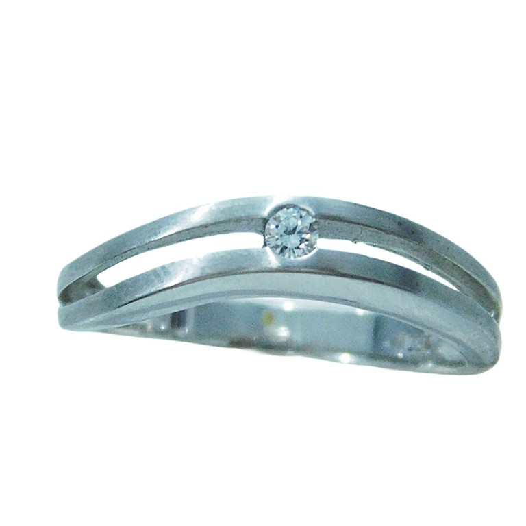 ANILLO DOBLE DIAMANTE CENTRAL