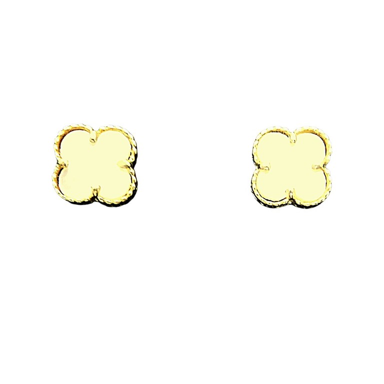 PENDIENTES FLOR NACAR BLANCO