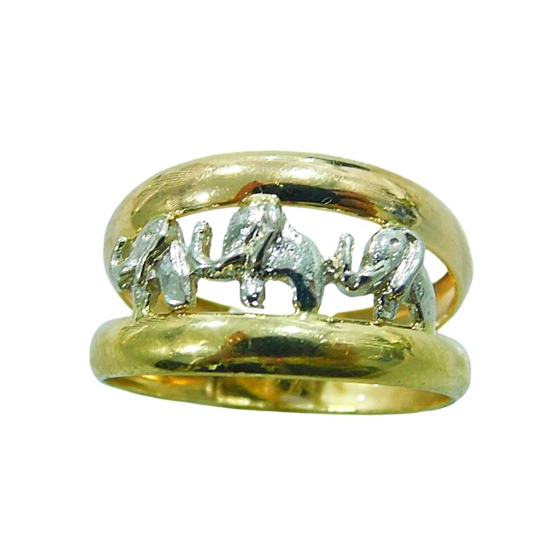 ANILLO ELEFANTES BICOLOR